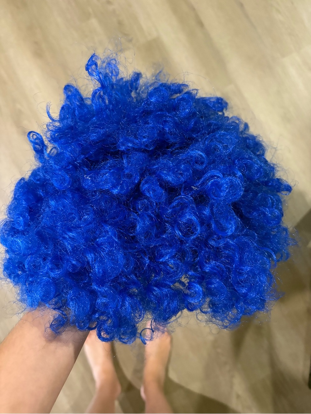 Kids Blue Curly Wig for costuming